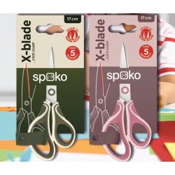   Olló iskolai 17cm aszimmetrikus X-blade 0532 Spoko ;-) - hegyes