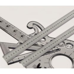 Vonalzó egyenes fém 75cm
