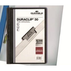 Gyorsfűző klippes fekete Duraclip 30 Durable - 30 lapig