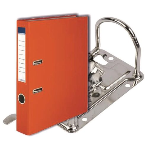 Emelőkaros iratrendező 50mm narancssárga A/4 - PP borító, papír belső borító
