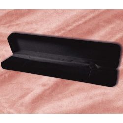 Díszdoboz bársony ékszer fekete 215x48x25mm - karkötő