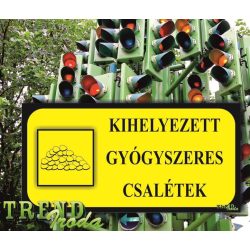   Információs matrica "Kihelyezett gyógyszeres csalétek" citromsárga-fekete IrodaTREND 200x100mm