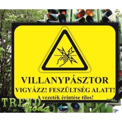   Információs tábla "Villanypásztor" citromsárga-fekete IrodaTREND 200x150mm