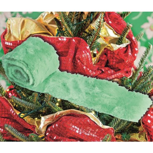 Szalag dekorációs plüss türkiz 120x1600mm