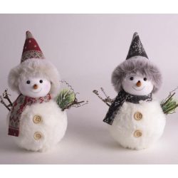 Dekoráció textil Hóember 180mm