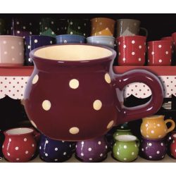 Bögre hasas kicsi 2,2dl - csokibarna alapon krém pöttyös