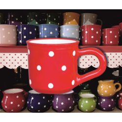 Bögre kicsi 2,0dl - piros alapon fehér pöttyös