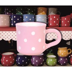 Bögre kicsi 2,0dl - rózsaszín alapon fehér pöttyös