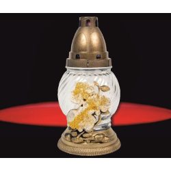 Mécses üveg arany gömb Orchidea 200mm