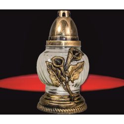 Mécses üveg arany gömb Kála 205mm