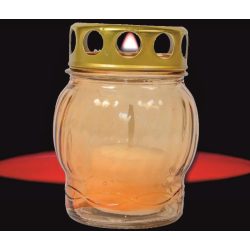 Mécses üveg arany gömb 95mm