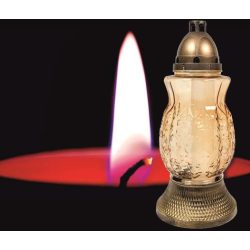 Mécses üveg óriás arany 390mm