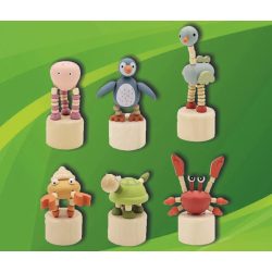 Játék bébi fa mozgatható Tengeri állatok 50x120x50mm