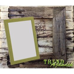 Fényképkeret 130x180mm fa zöld Solva AjándékTREND